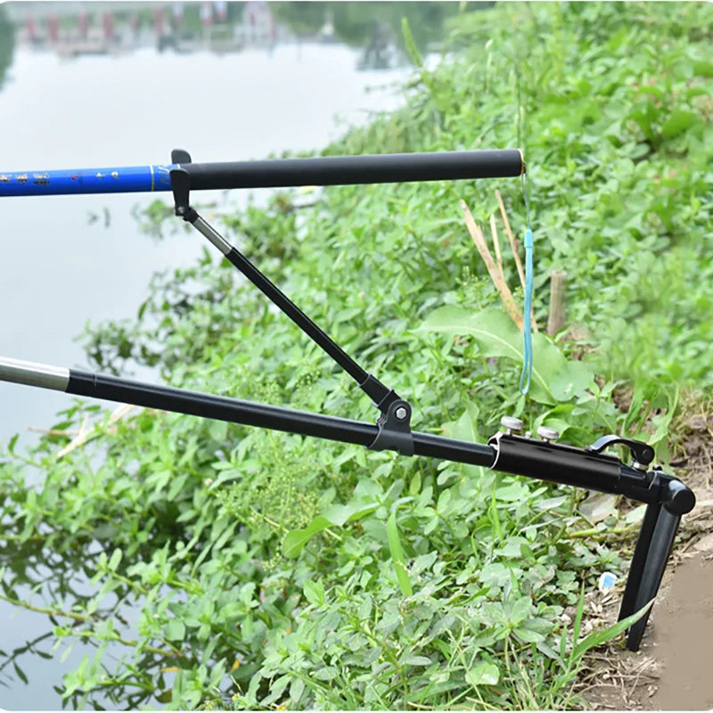 Fishing Rod Ground Insertion Bracket Aluminium Alloy  360° Free Adjustable Multi-Directional Fishing Rod Holder Accessories