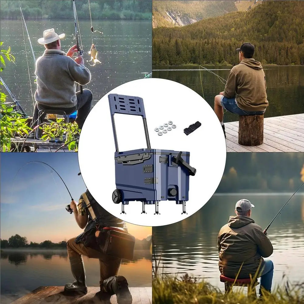 Fishing Tackle Box 32L Fishing Cooler Box Multifunctional Adjustable Fishing Organizer Plastic Handle Fishing Box for hiking