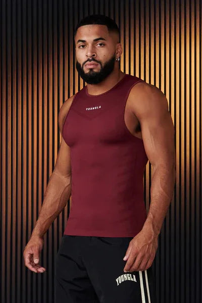 American New Sports Fitness Trainer Uniform Jogger Men's Vest Quick Drying Breathable Stretch Tight Training Sleeveless T-Shirt