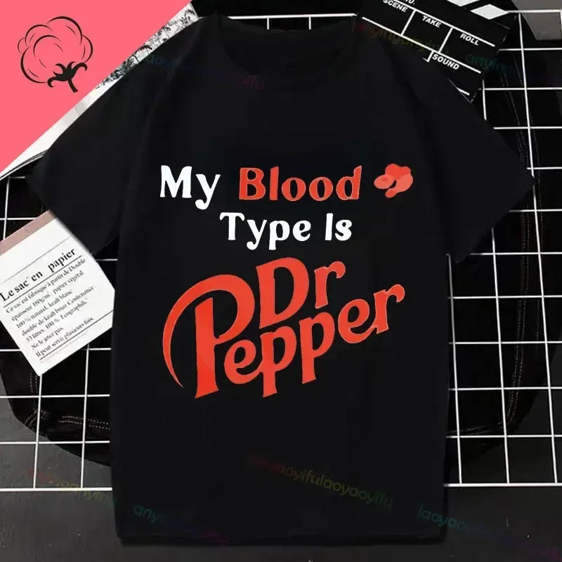 Half Human Half Dr Pepper- Diet Dr Pepper Women's Fashion TShirt Pure Cotton Pure Humor Style All Season Essential T-shirt