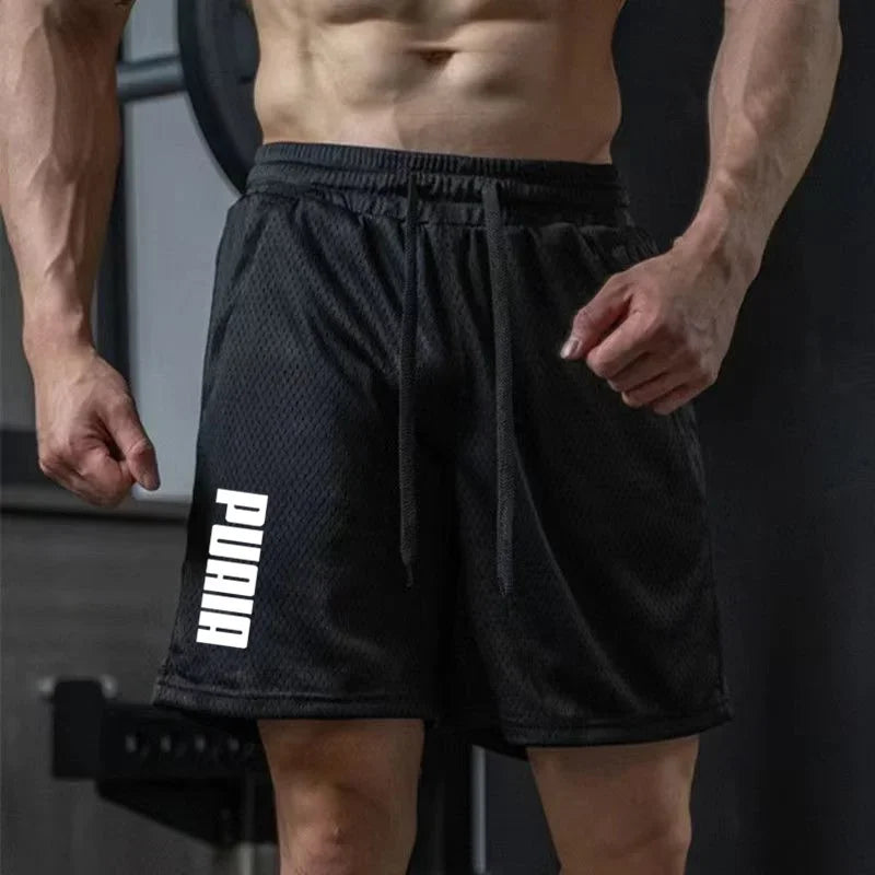 2024 Summer New Sports Fitness Shorts Men's Basketball Game Training Running Casual Loose Quick-Drying Five-Point Pants