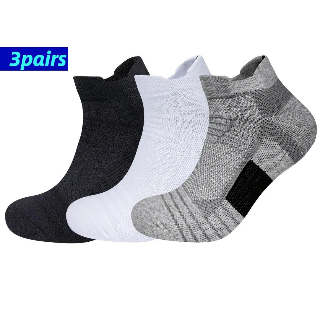 1/3 Pair Men's Cycling Sport Socks Basketball Running Compression Ankle Sock Black White Anti-slip Bicycle Mtb Cycling Sock