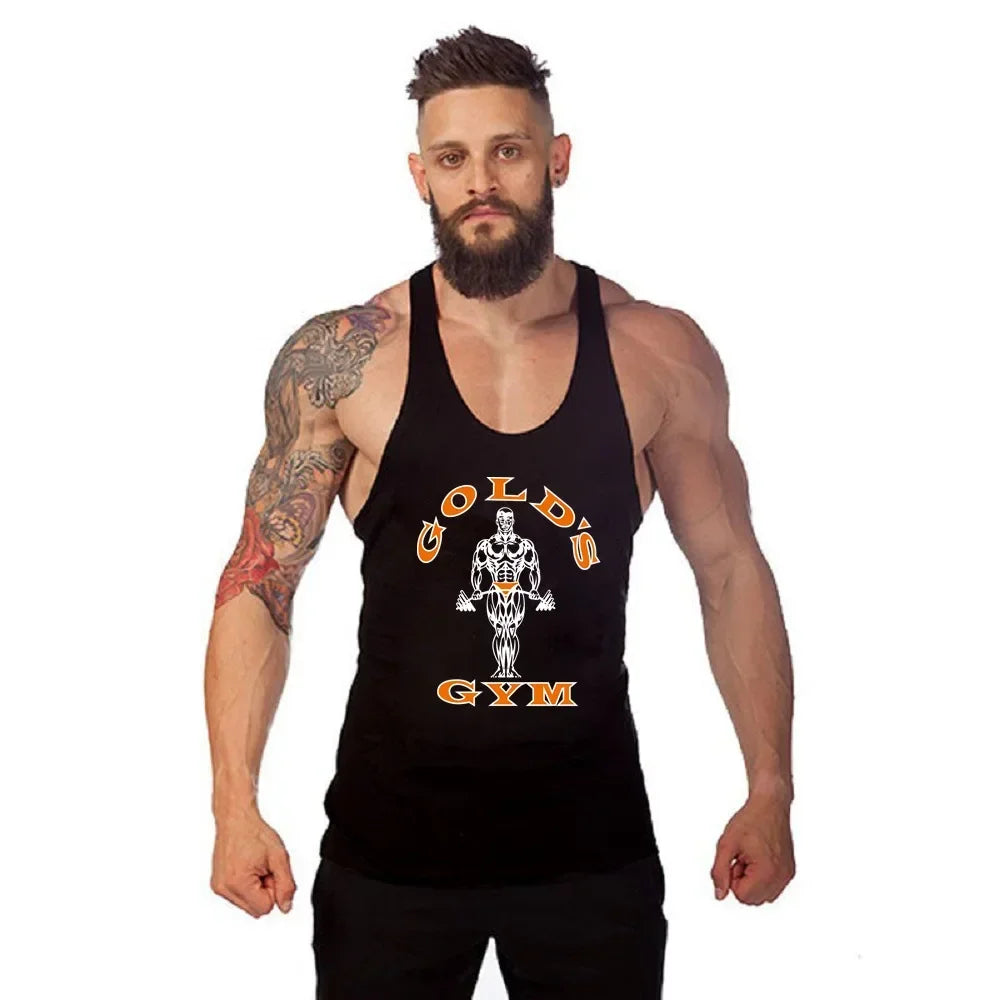 Loose-fit Printing Men's Vest Sports Training Tank Top European American Style Vest for Men One Piece Agent Shipping