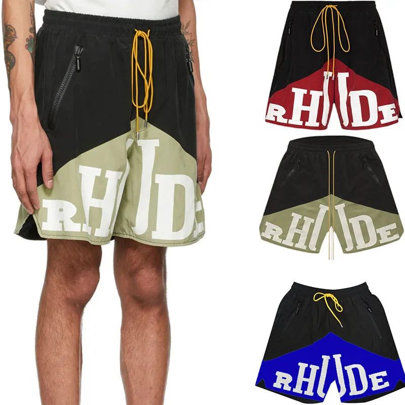 Y2k Fashion Retro American Shorts Basketball Running Training Quick Dry Ball Pant Sports Casual Summer Breathable Loose Men Tide