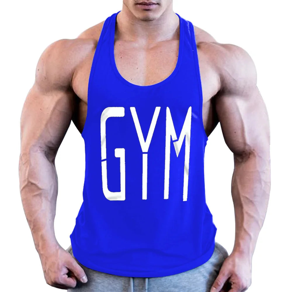 New Gym Sleeveless Clothing Men Bodybuilding and Fitness Tank Top Vest Sportswear Undershirt muscle workout Singlets Gym shirt