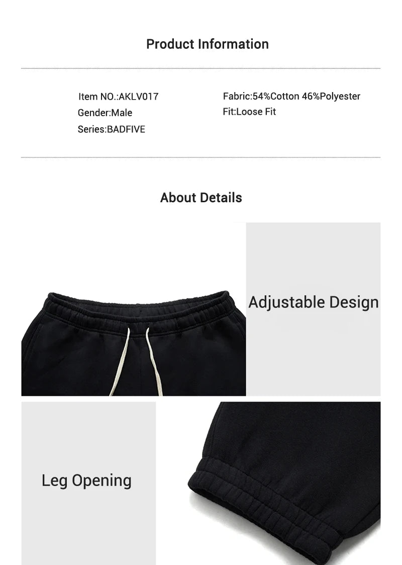 Li-Ning Men BADFIVE Sweat Pants 54%Cotton 46%Polyester Loose Fit LiNing Leisure Comfortable Sports Trousers AKLV017