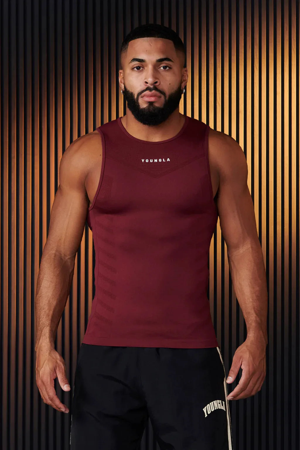 American New Sports Fitness Trainer Uniform Jogger Men's Vest Quick Drying Breathable Stretch Tight Training Sleeveless T-Shirt