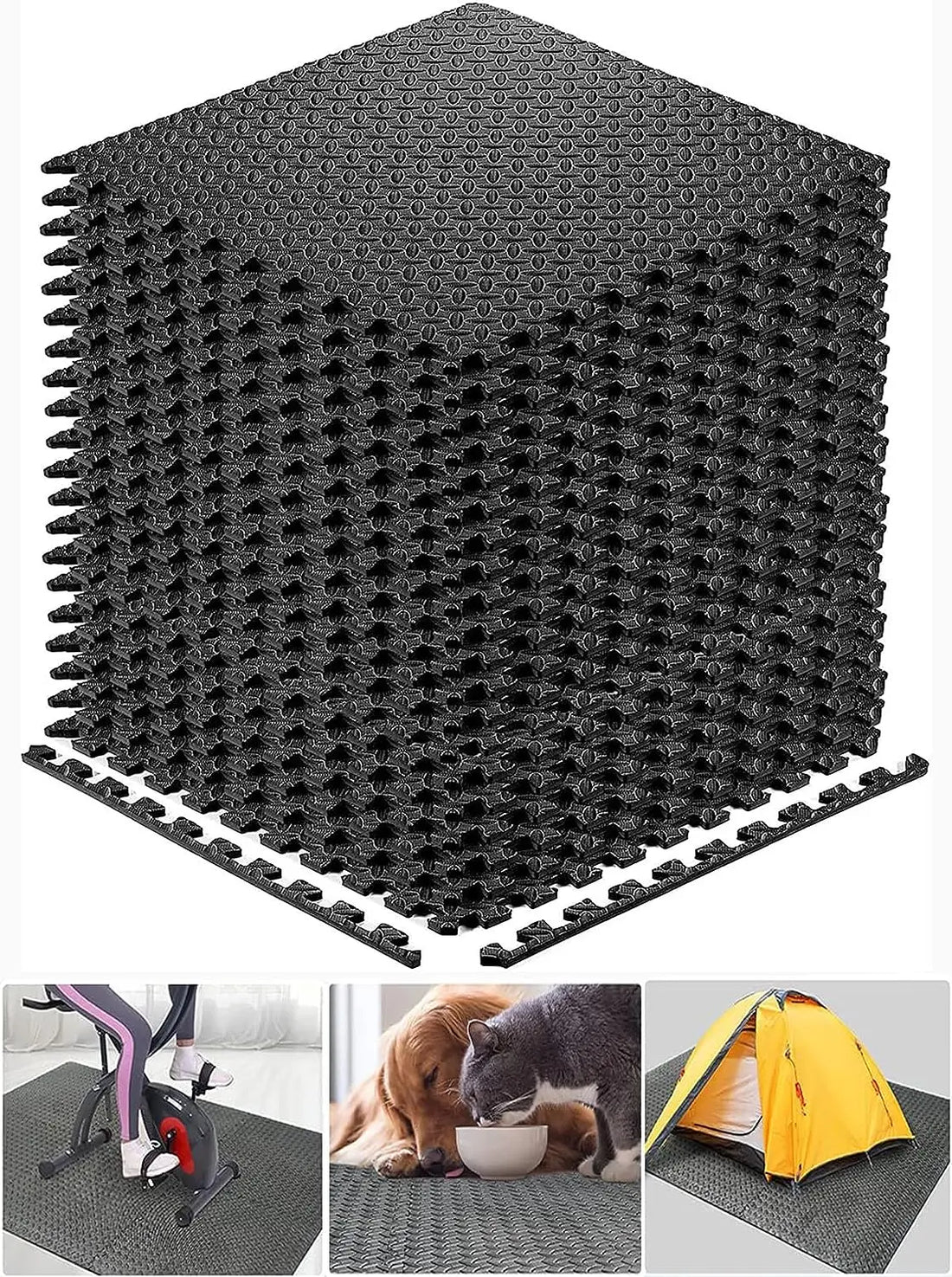 Puzzle Fitness Mat EVA Interlocking Foam Floor Tiles Sports Protection Yoga Home Gym Equipment Mat Non-Slip Floor Mat for Kids