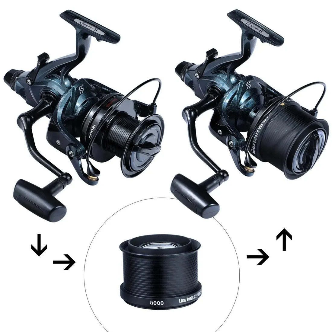 Sougayilang Fishing Reel 9000-12000 Series Surf Fishing Reel Ultra Smooth 20kg Powerful Spinning Reel for Carp and Sea Fishing