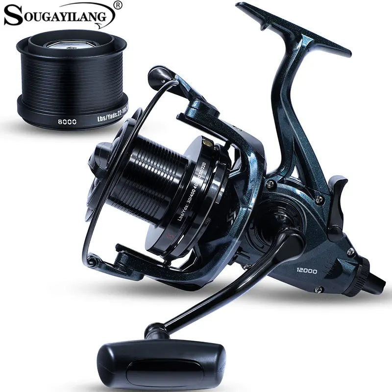 Sougayilang 13+1BB Full Metal Fishing Reel EVA Handle Sea Spinning Reel 25KG Drag Power Carp Fishing Tackles with Free Wire Cup