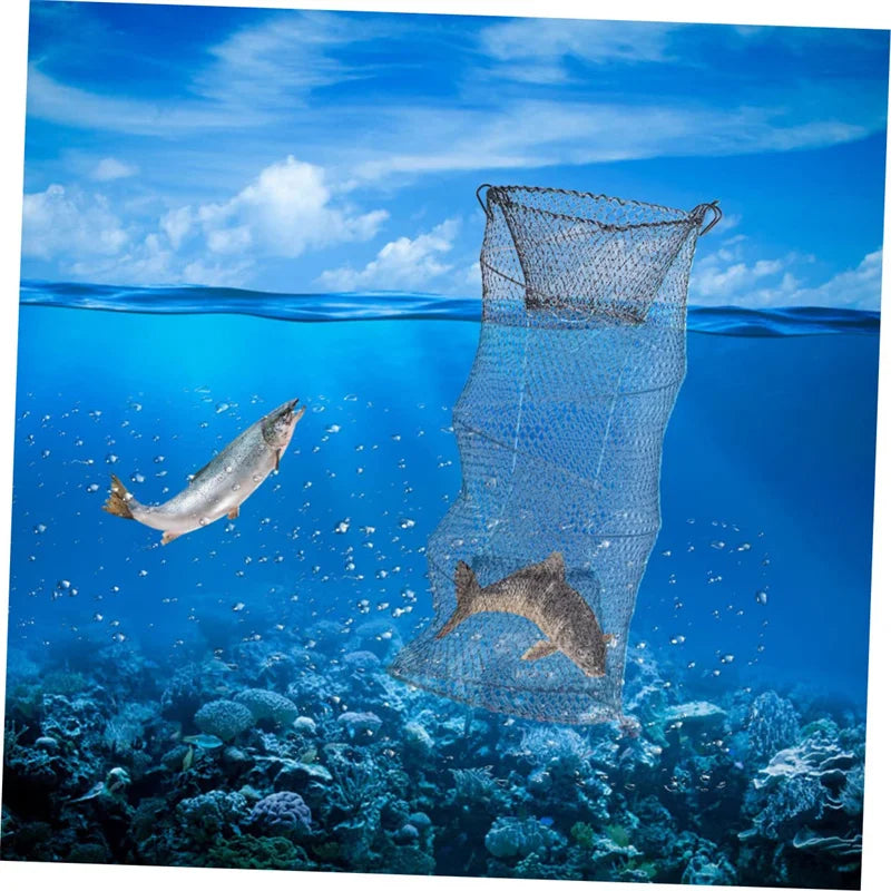 Telescopic Foldable Crayfish Crab Fish Trap Net Shrimp Lobster Cage Collapsible Portable Fishing Folding  network