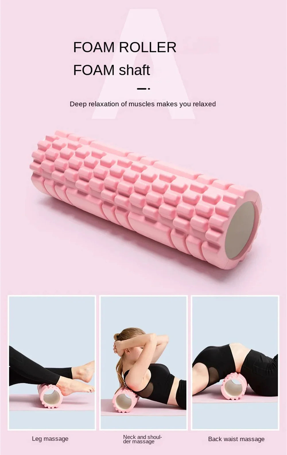 25.5cm Yoga Column Gym Fitness Pilates Foam Roller Exercise Back Massage Roller Yoga Brick Home Fitness Equipment