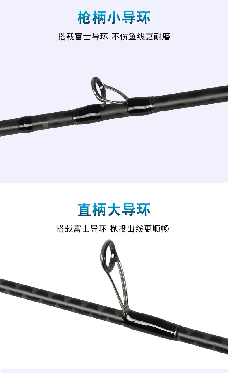 Casting Lure fishing Rod fuji guide 2.29m-3.66m 2 section parts M/ML/MH carbon fishing rod light weight