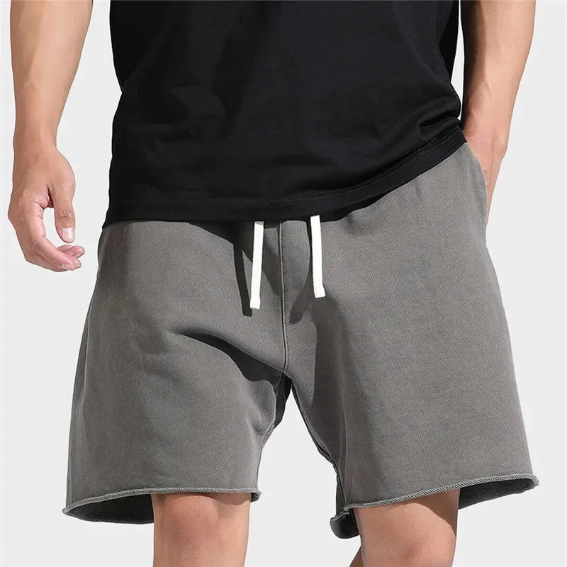 Men's Straight Leg Fitness Sports 5 Minutes Pants Mid-Waist Loose Fashion Basketball Shorts Running Casual Pants