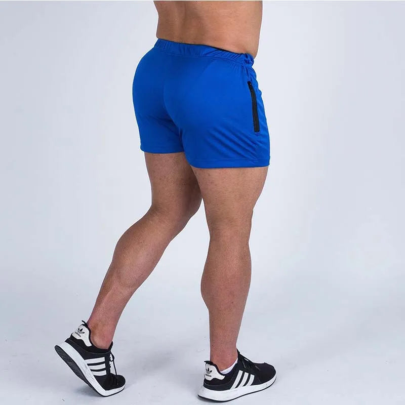 Men's Shorts Mesh Quick Dry Elastic Waist Zipper Pockets Summer Workout Running Gym Sports Casual Beach