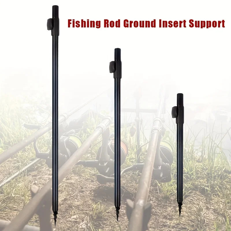 1pc Heavy-Duty Portable Fishing Rod Holder with Ground Insert Support, Constructed from Premium Aluminum Alloy