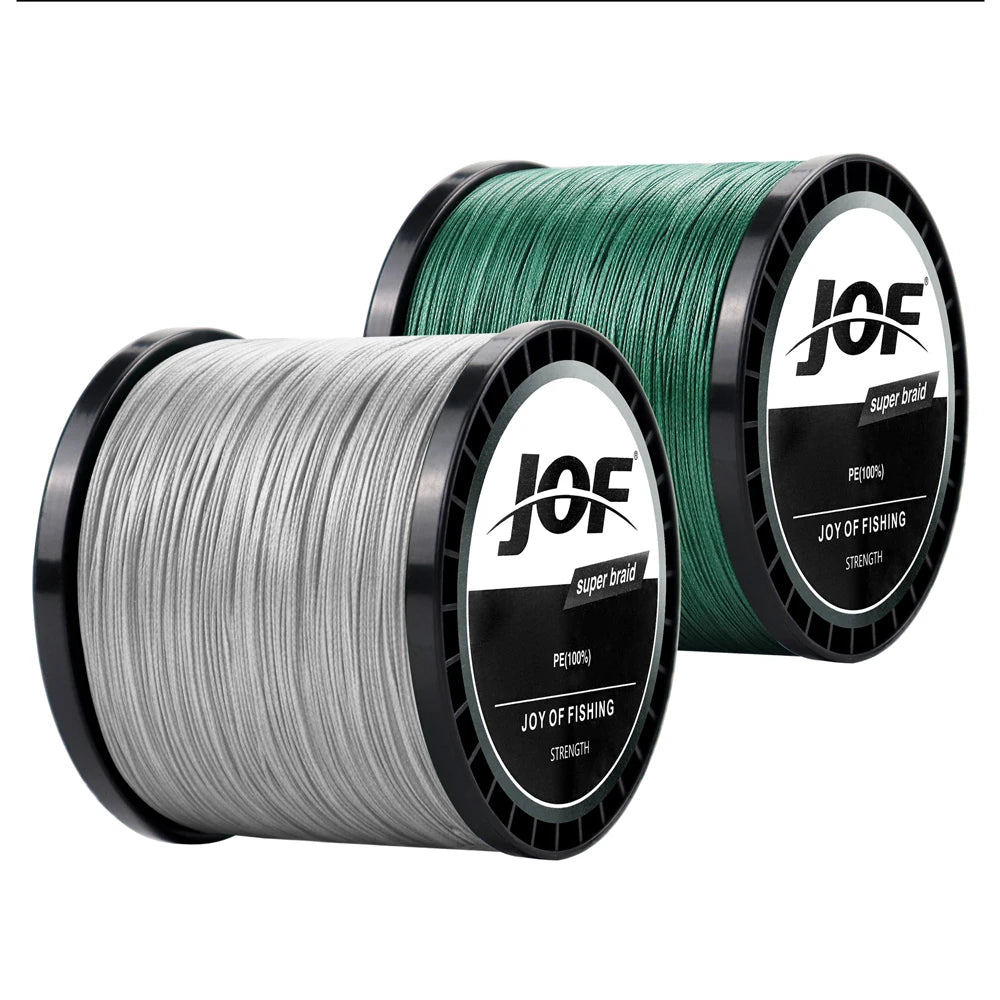 JOF 4 Strands Braided Fishing Line 300M Multifilament Carp Fishing Multifunction PE Fishing Line for 10-82LB Pesca