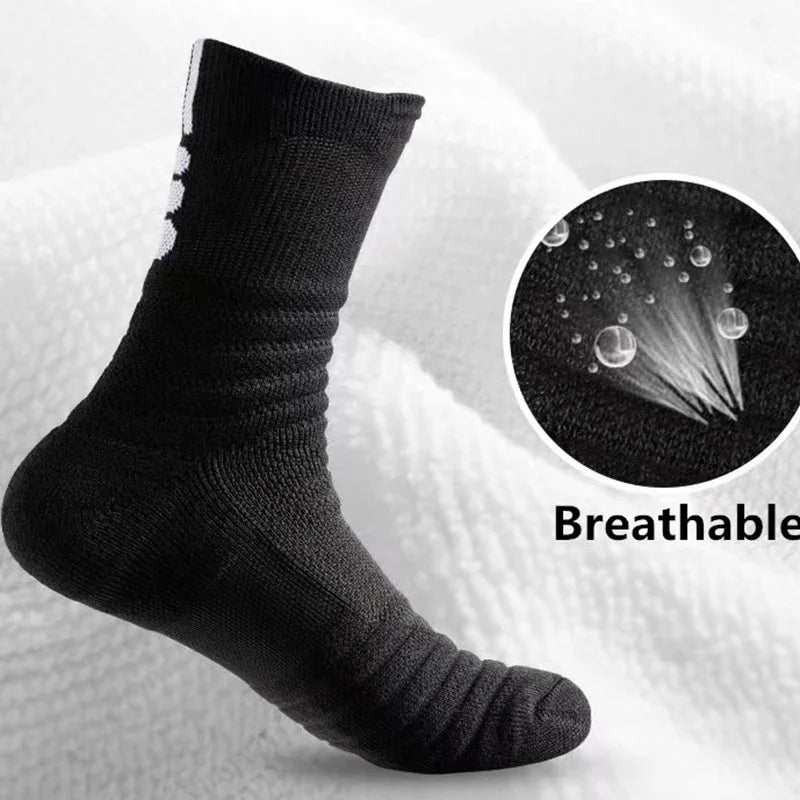 1/3 Pairs Anti-slip Football Socks Men Cotton Sock Short Long Tube Soccer Basketball Sport Socks Breathable Deodorous Sock 39-45