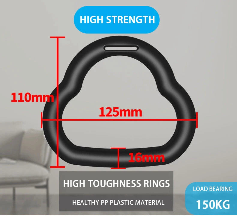 Gymnastics Rings Kid Sport Toy Non-Slip Gym Rings With Swing Adjustable Straps Pull-up Workout Gymnastics Fitness Equipment Toy