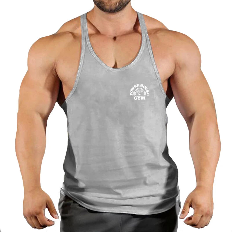 New Gym Tank Top Summer Brand Cotton Sleeveless Shirt Casual Fashion Fitness Stringer Tank Top Men bodybuilding Clothing M-XXL