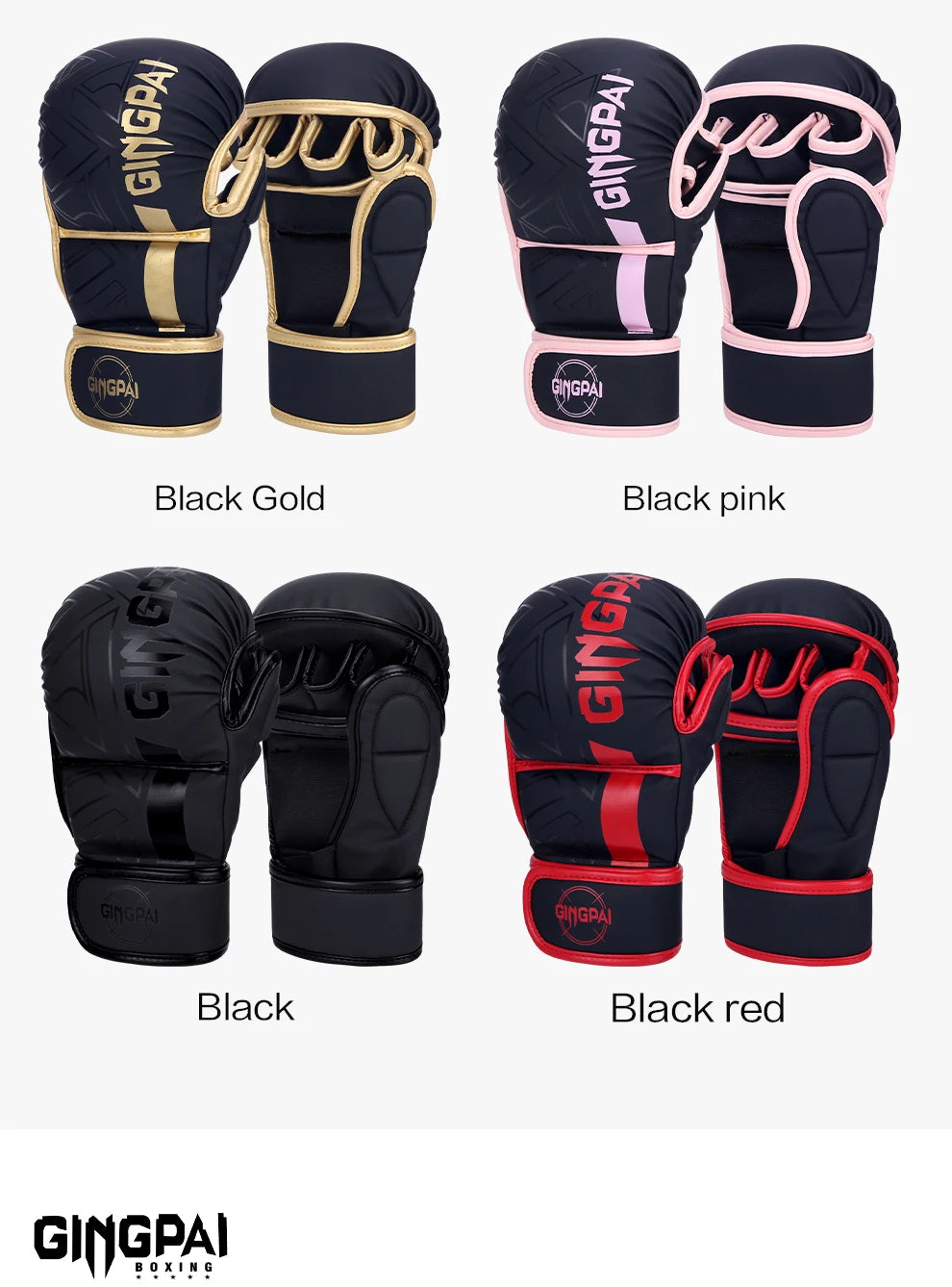 Professional MMA Boxing Gloves Half Finger Sandbag Karate Muay Thai Training Gloves PU Adult Kids Thickened Boxing Equipment