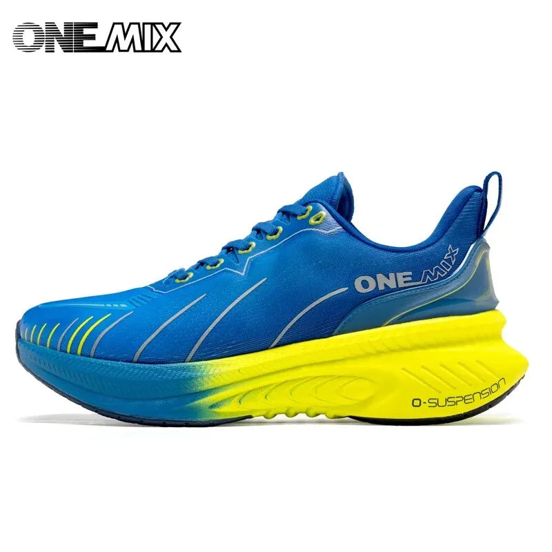 ONEMIX New Cushioning Running Shoes For Men Suitable Heavy Runners Lace Up Sports Women Non-slip Outdoor Athletic Male Sneakers