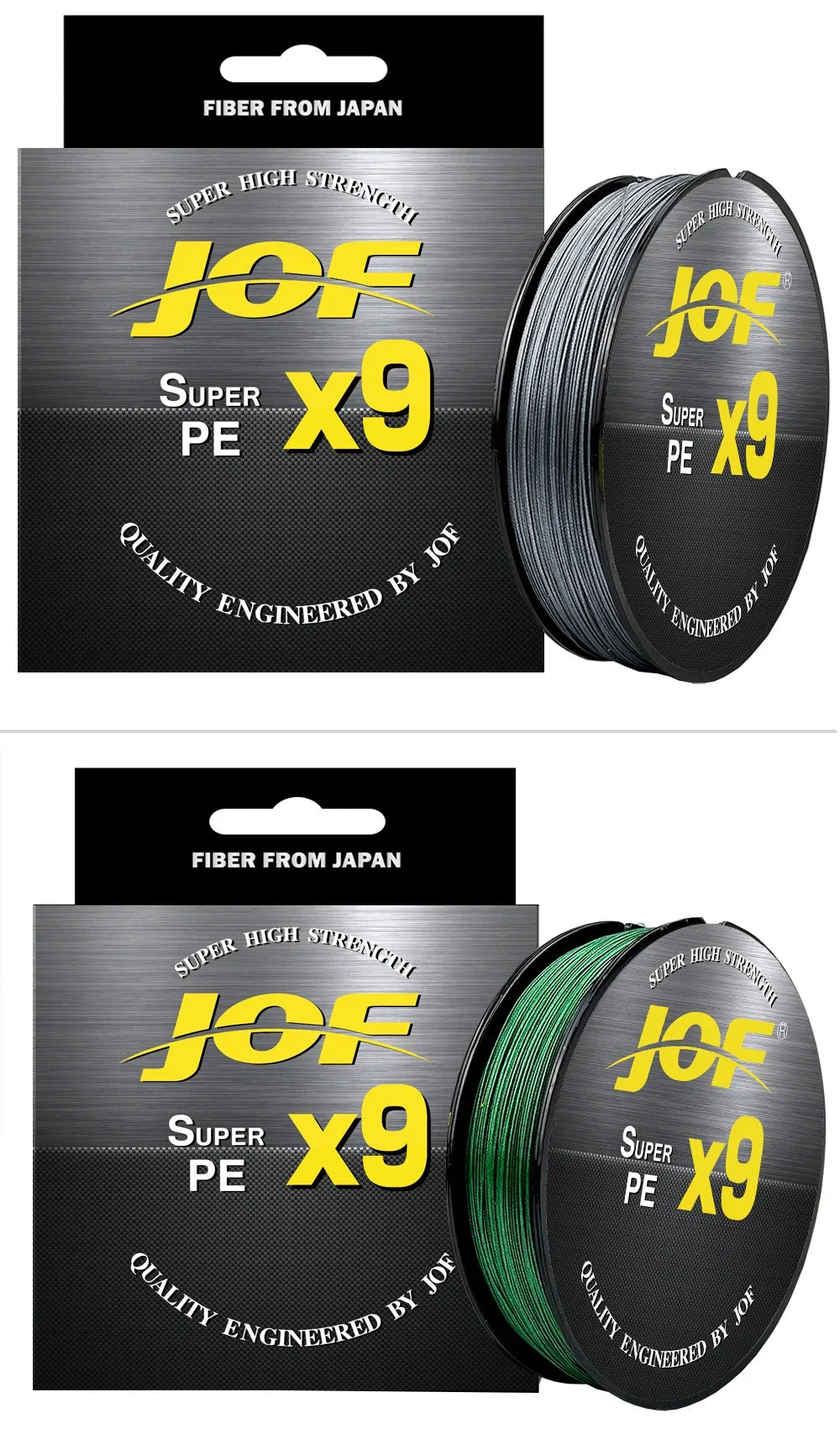 JOF 9x-Strand Braided Fishing Line 100M 300M 500M X9 Japanese Multifilament Pe Wire For Saltwater Durable Woven Thread Tackle