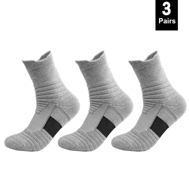 1/3 Pairs Anti-slip Football Socks Men Cotton Sock Short Long Tube Soccer Basketball Sport Socks Breathable Deodorous Sock 39-45