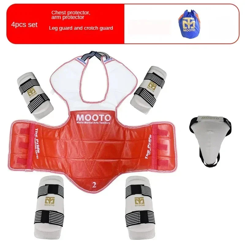 Children's Boxing Taekwondo Protective Gear Actual Combat Equipment Full Set Thicken Competition Martial Arts Combat Protective