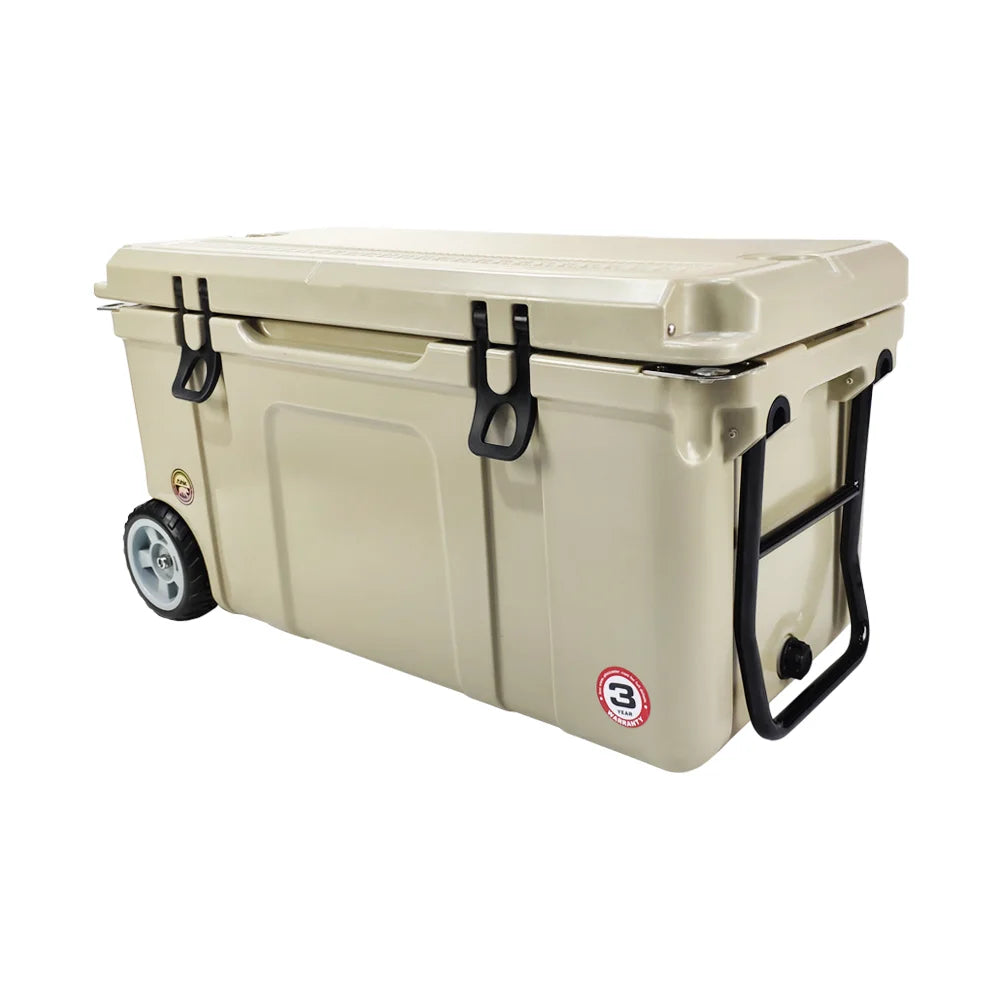 Portable Rotomolded Wheel Cooler Box, Fishing Tackle Boxes, Ice Chest, Fishing Products, 75L