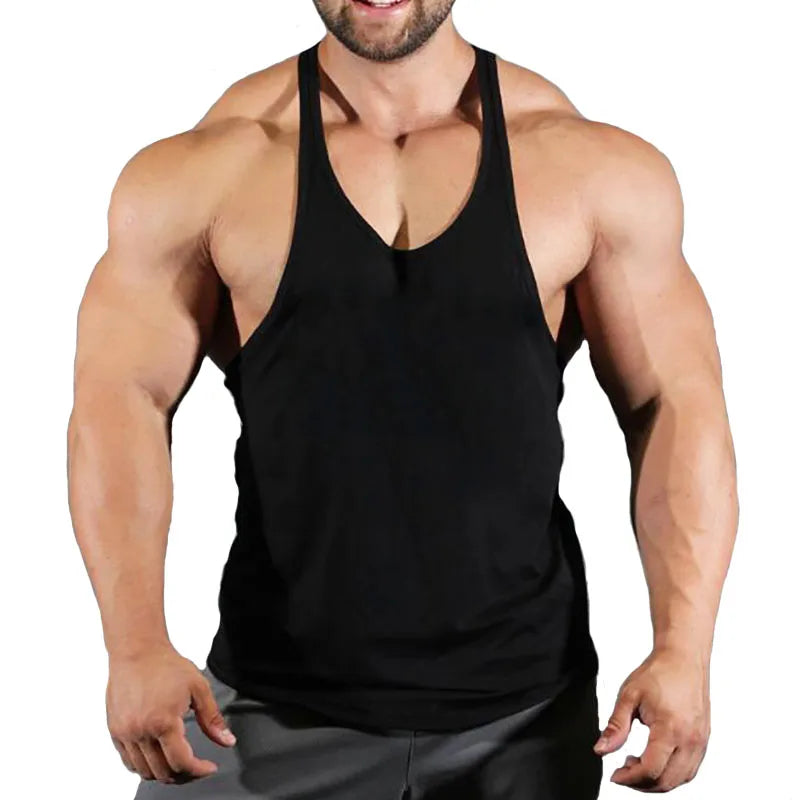 New Gym Tank Top Summer Brand Cotton Sleeveless Shirt Casual Fashion Fitness Stringer Tank Top Men bodybuilding Clothing M-XXL