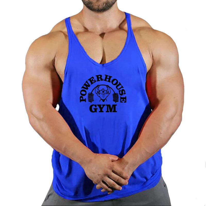 New Gym Tank Top Summer Brand Cotton Sleeveless Shirt Casual Fashion Fitness Stringer Tank Top Men bodybuilding Clothing M-XXL