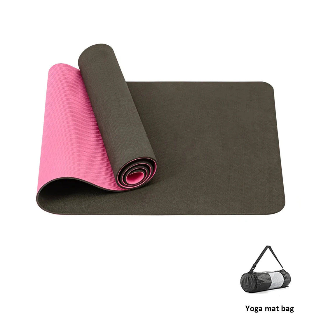 Yoga Mat,Double-Sided Non Slip Eco Friendly Fitness Exercise Mat with Strap TPE YogaMats for Women Men,for Yoga,Pilates,Exercise