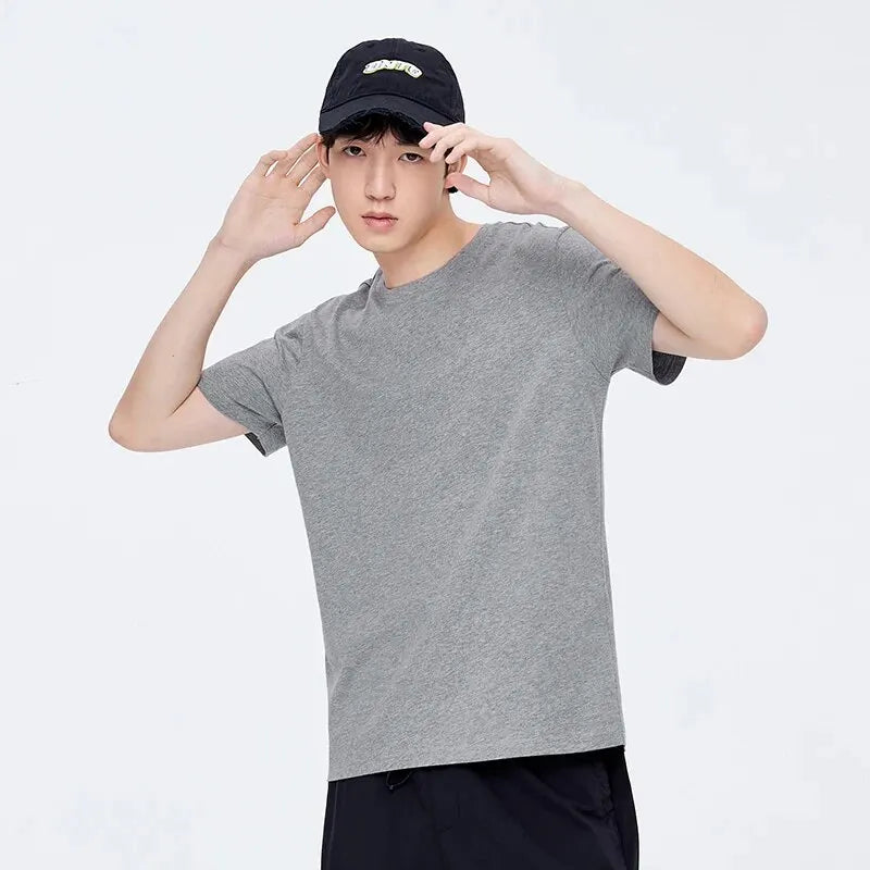 SEMIR T-shirt Men 2024 Spring New Daily Simple Commuting Casual Classic Trendy Solid Color Round Neck Short-sleeved T-shirt