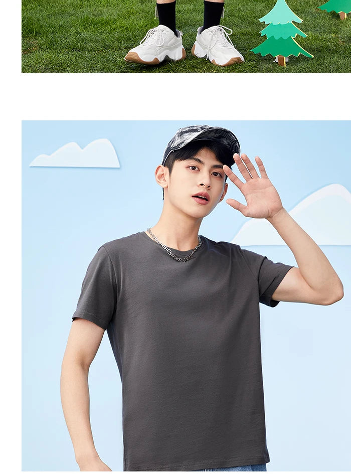 Semir Unisex T-shirt  Short Sleeve Men T-Shirt Cotton 2024 Summer New Man Clothing Is Thin And Versatile T Shirt Solid Color