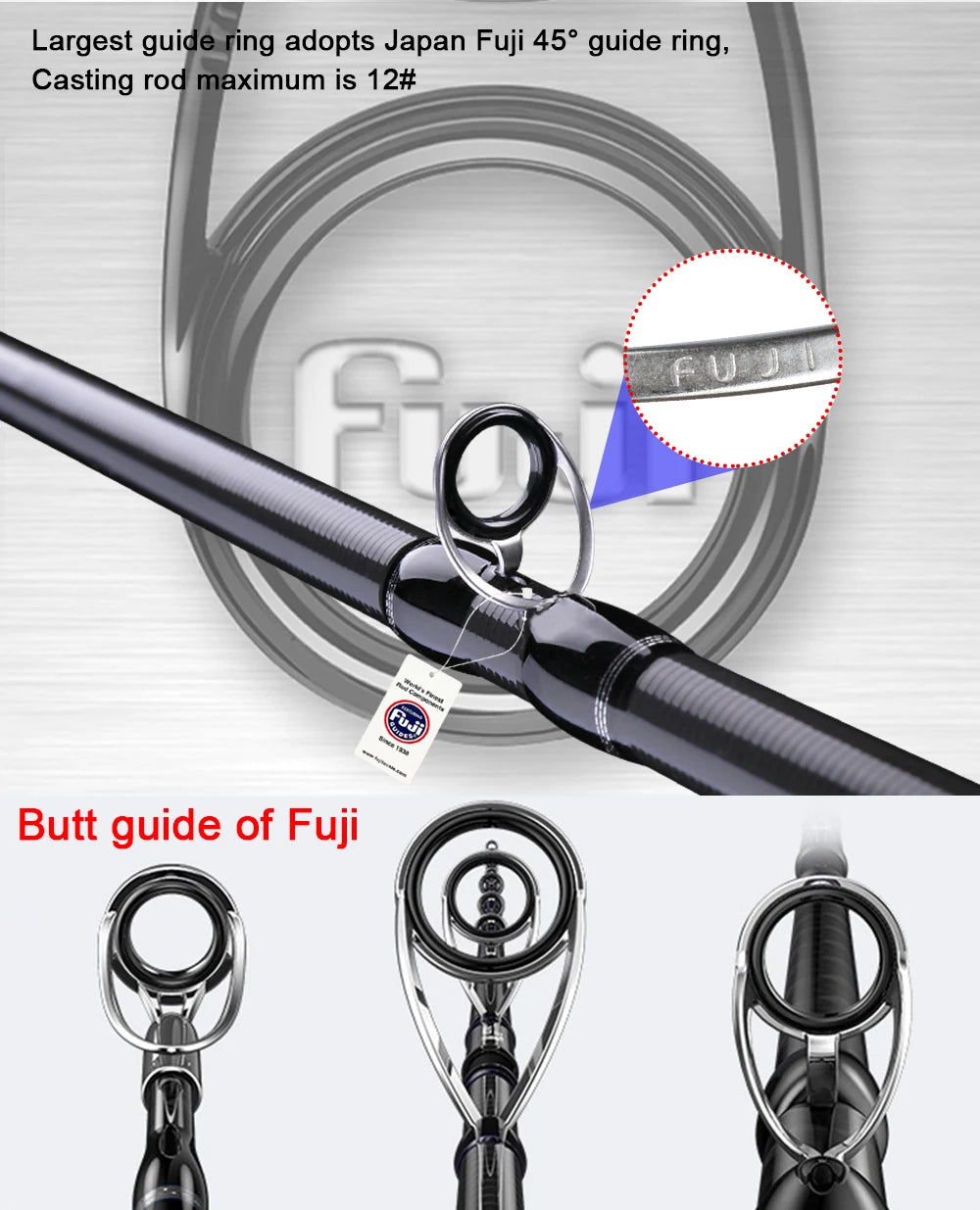 BIUTIFU Spinning Casting Fuji Fishing Rods 1.98/2.1/2.4/2.7/3.0/3.3m T800 Carbon 2Tip ML/M/MH/H Lure 5-80g Baitcasting Fast Pole