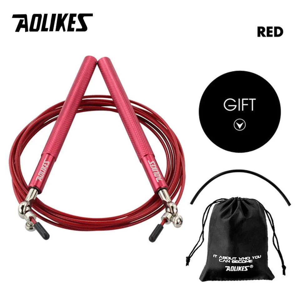 AOLIKES Crossfit Jump Rope Professional Speed Bearing Skipping Fitness Workout Training Equipement MMA Boxing Home Exercise