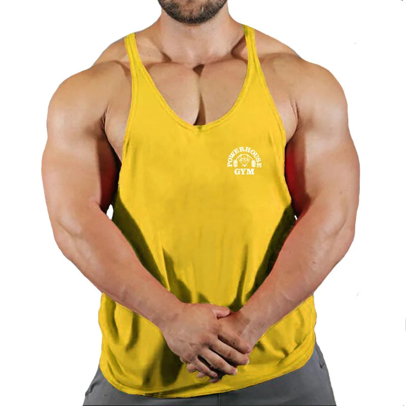 New Gym Tank Top Summer Brand Cotton Sleeveless Shirt Casual Fashion Fitness Stringer Tank Top Men bodybuilding Clothing M-XXL