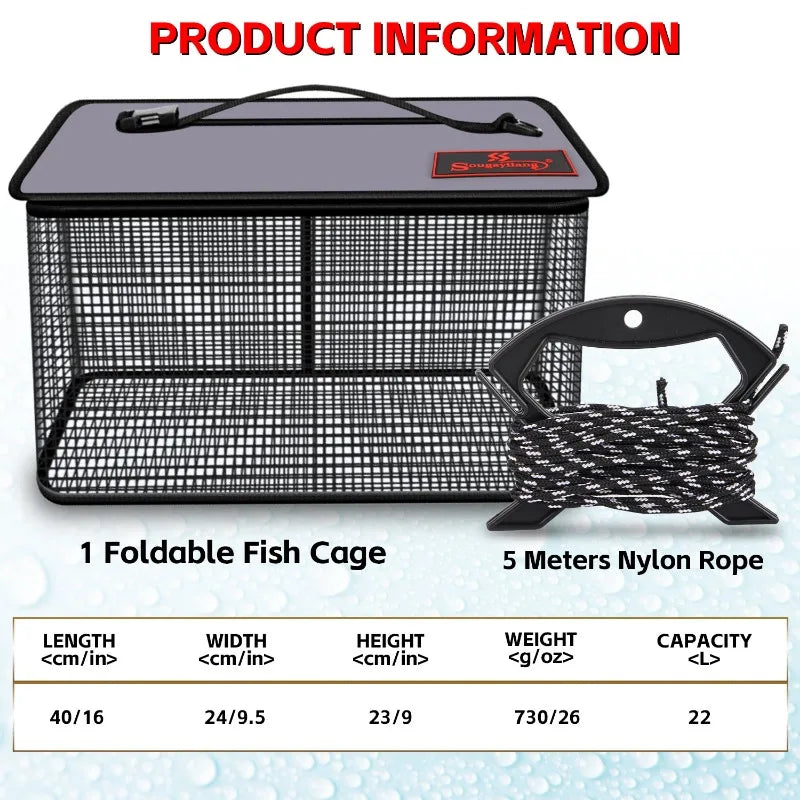 Sougayilang Fishing Net Tackle Cage Folding Crayfish Catcher Casting Fish Network Crab Crayfish Shrimp Smelt Eels Traps Fishing