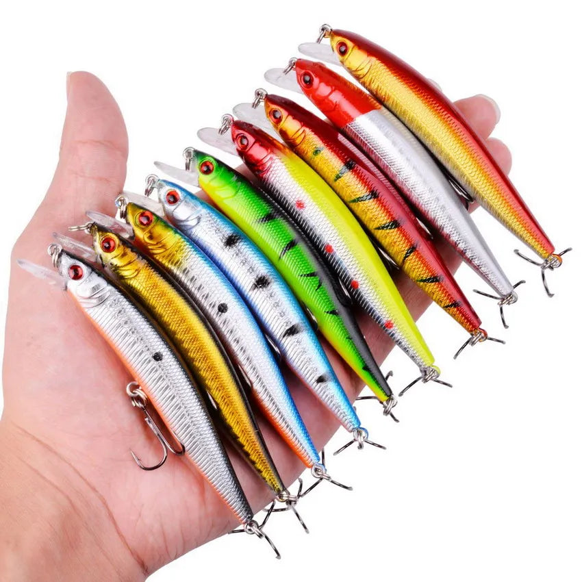 3/5/8 Pcs of Random Fishing Lure Set High Quality Swimming Bait Minnow Mini Crank Wobble Bait Crankbait Artificial Bait