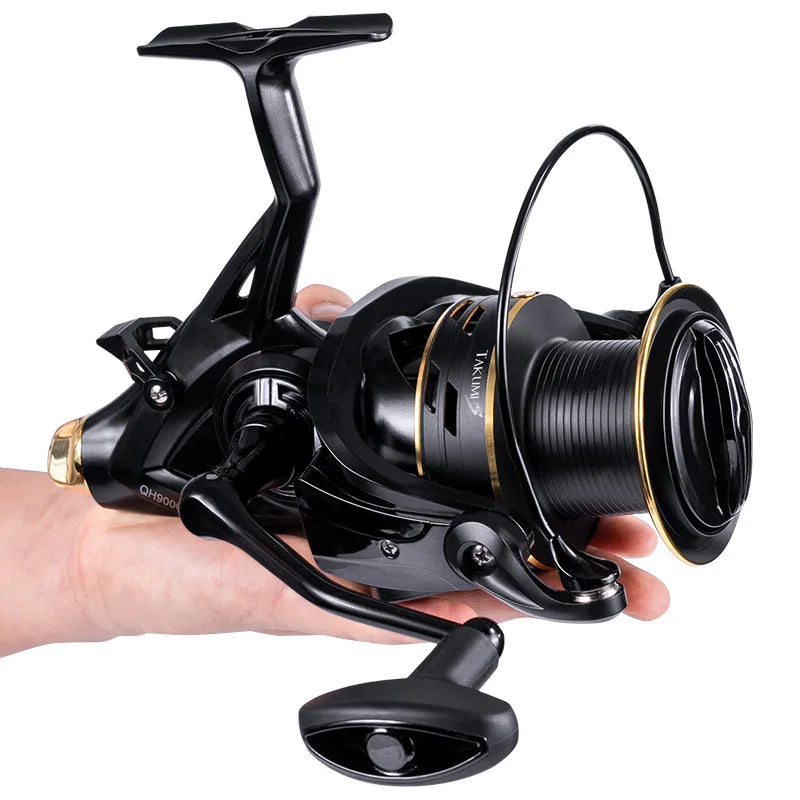 LINNHUE Carp Fishing Reel Spinning Reel QH3000-9000 Strong Double Drag 20kg Carretilha Pesca Sea Reel Fishing Free Spare Spool