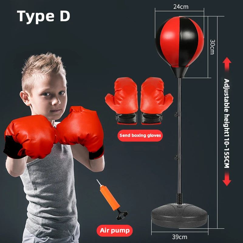 Children's Boxing Bag With Spring Multifunctional Boxing Tool Sport Musculation Training Home Gym Toys For Kickboxing Kids