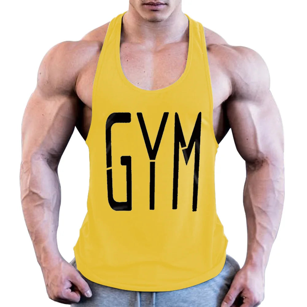 New Gym Sleeveless Clothing Men Bodybuilding and Fitness Tank Top Vest Sportswear Undershirt muscle workout Singlets Gym shirt