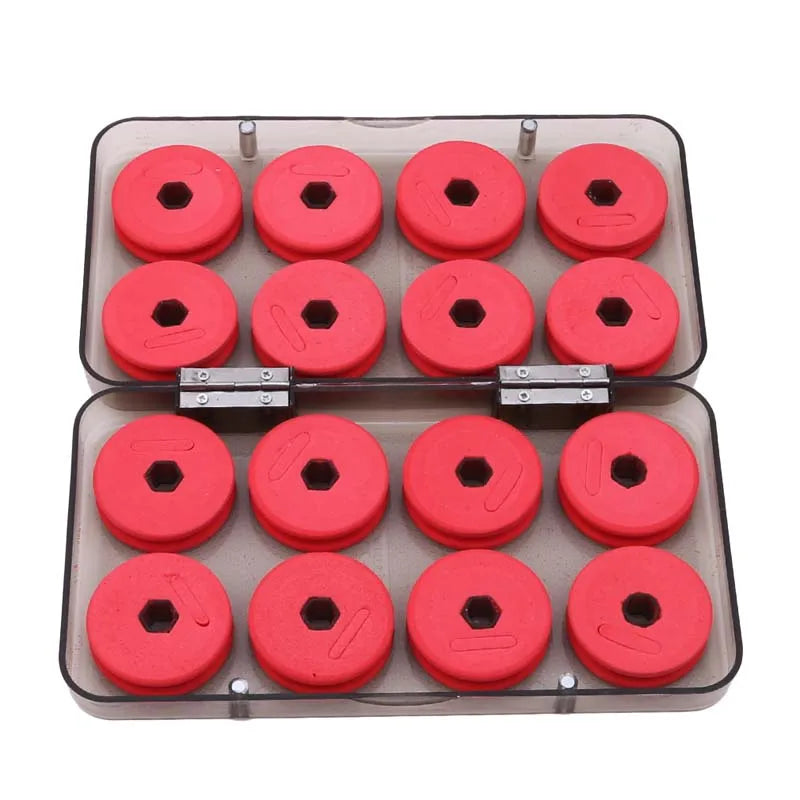 8/16Pcs Foam Winding Board Fishline Shaft Bobbin Spools Tackle Box Red Lines Fish Mainline Assembly Boxes Fishing Accessory