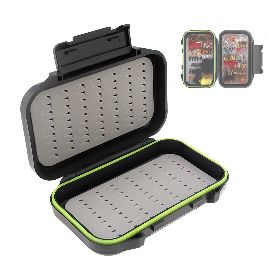 Waterproof Double Sided Pocket Floatable Fly Fishing Hooks Lures Storage Box, Ice Fishing Jig Head Container