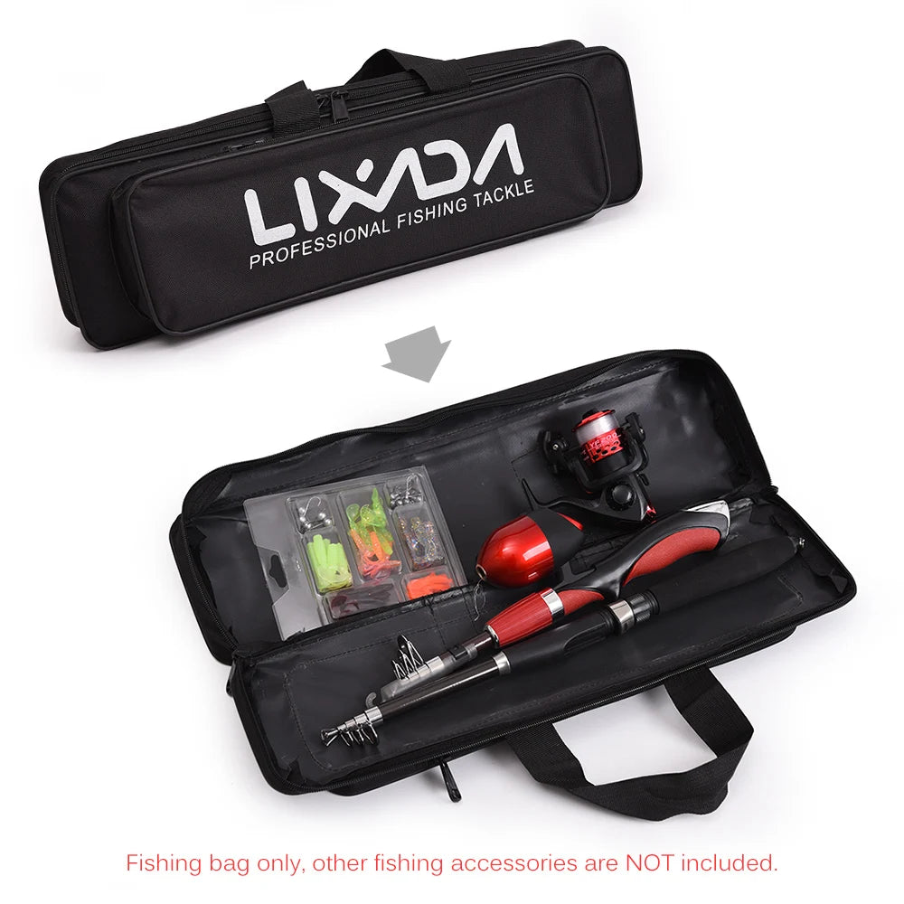 Lixada Telescopic Fishing Rod Reel Combo Full Kit Carbon Fiber Rod Pole Spinning Reel Fishing Bag Case Pesca Gear Set