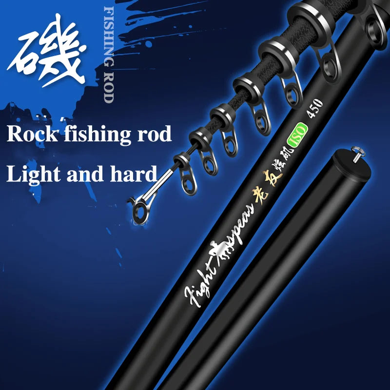 Old friend Portable RockFishing Rod4.5m 5.3m 6.0m Carp rod Telescopic Sea Fishing Rod carbon fiber  Surf Feeder Rod Spinning Rod