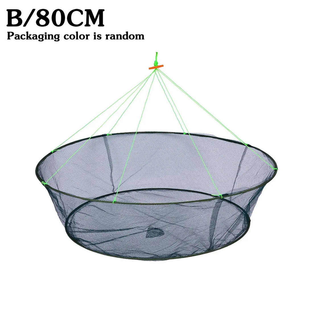 80/100cm Loose Mouth Folding Drop Fishing Net Shrimp Catcher Tank Casting Network Fish Eels Trap Cage Prawn Bait Crab Netting