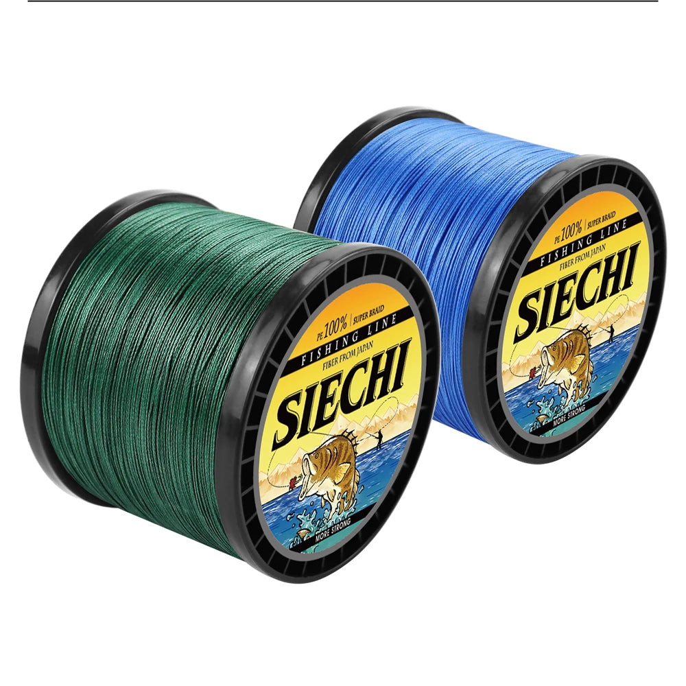 SIECHI Strong 300M-1000M 12 Strand Weaves PE Braided Fishing Line Multifilament 12 Braid Wire 33-150LB Carp Fishing Accessories