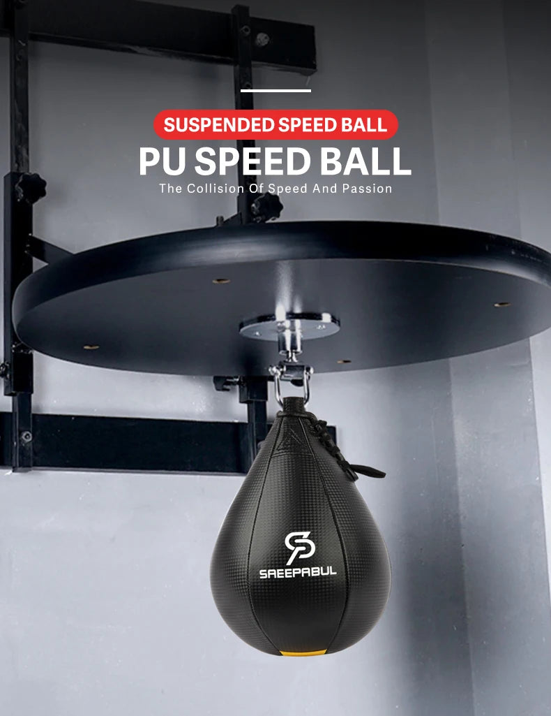 High Quality Boxing Speed Ball Set Fitness Boxing Pear Speed Ball Reflex Inflate Punching Speed Bag Training Ball Accessory